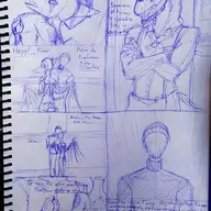 comic Doomer_Anon Doomer_Fang Ending_2 Original_Character sketch Spanish_Text // 1755x2252 // 825.1KB