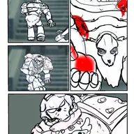 Blood comic sketch Spanish_Text Warhammer_40k // 2892x4096 // 1.1MB