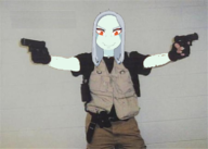 Color edit Fang Front-Facing gun meme // 764x545 // 289.7KB