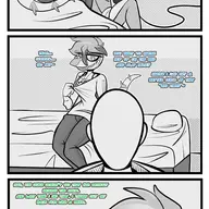 Anon black_and_white comic crossover goodbye_volcano_high Monochrome nick The_Duke Xrox // 1952x4096 // 1.5MB