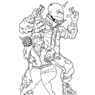 Anime Anon black_and_white cosplay crossover Cyberpunk_2077 Monochrome Triceratops trish // 1500x1500 // 309.5KB