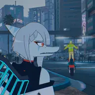 Anime Anon Color cosplay crossover Cyberpunk_2077 Fang meme Pterodactyl Vehicle Video_Game // 1309x1397 // 177.5KB