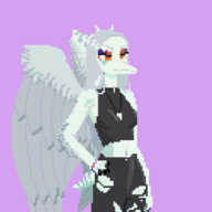 Color Fang Pixel_Art Pterodactyl // 881x874 // 8.2KB