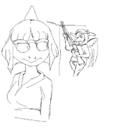 black_and_white Fang gun Monochrome Naomi // 573x686 // 21.0KB