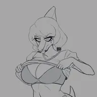black_and_white Bra I_Wani_Hug_That_Gator Mia Monochrome Parasaurolophus // 1886x2048 // 142.0KB