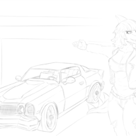 black_and_white I_Wani_Hug_That_Gator Mia Monochrome Parasaurolophus Vehicle // 1308x955 // 295.7KB