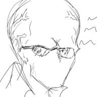 black_and_white glasses I_Wani_Hug_That_Gator Inco Monochrome sketch // 356x398 // 22.6KB