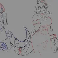 Aquilops Front-Facing glasses Monochrome Naomi Parasaurolophus Rosa sketch Wedding_Dress // 986x687 // 71.0KB