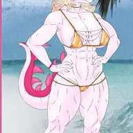 Bikini Color Fit I_Wani_Hug_That_Gator Mia Parasaurolophus Swimwear // 1900x2817 // 518.6KB