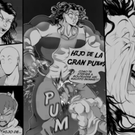 Anon Baki comic crossover Monochrome Spanish_Text text trish // 2400x1900 // 1.4MB