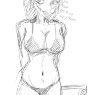 Monochrome Original_Character Sera_(Trish's_Daughter) sketch // 289x520 // 35.0KB