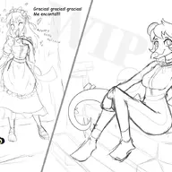 cosplay Monochrome sketch Spanish_Text Stella // 1132x890 // 149.9KB