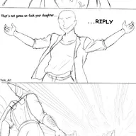 Anon comic Monochrome Ripley_(Fang's_dad) sketch // 2332x4096 // 759.9KB