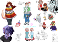 Adam Aggie Anon children Christmas cosplay Erin Fang Holiday Naomi Noah reed Rosa Sage Tracy trish // 3000x2200 // 2.6MB
