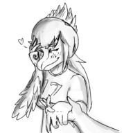 Background_Character hand_holding I_Wani_Hug_That_Gator Jenine Monochrome Raptor // 940x1028 // 290.4KB