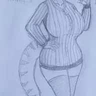 Monochrome Original_Character sketch Triceratops Trish's_mom // 1845x4192 // 271.6KB