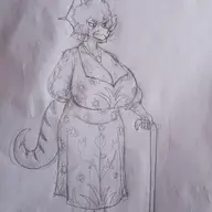 Monochrome Original_Character Trish's_grandma // 1536x2048 // 339.1KB