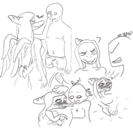 Anon black_and_white Fang meme Monochrome snoot_boop // 2332x2288 // 930.5KB
