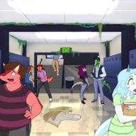 Andrew_Mack Background_Character Charlene Color Dexter's_Laboratory game_asset Grace I_Wani_Hug_That_Gator Jenine Joy Peter_Evergreen Rudy_Ginger Victoria // 6000x1080 // 4.3MB