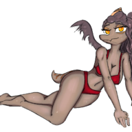Bikini Color Genderswap Naser Nasera Pterodactyl Swimwear // 907x692 // 318.6KB