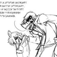 Blood Green Monochrome Original_Character Pterodactyl Spanish_Text // 849x635 // 120.5KB