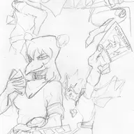 Anon crossover Monochrome sketch Stella yu-gi-oh // 2634x4096 // 1.4MB