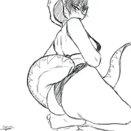 Bikini Monochrome sketch trish // 2048x2048 // 227.8KB