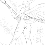 Anon black_and_white Fang Monochrome trish Wurm_Drama // 1920x1920 // 1.3MB