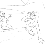 Bikini Monochrome sketch Stacy Theresa // 1220x835 // 78.7KB