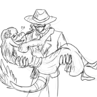 I_Wani_Hug_That_Gator Lunara Monochrome Original_Character // 1174x911 // 406.2KB