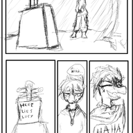 Baryonyx Ending_1 Monochrome nick sketch // 1367x2013 // 1.1MB