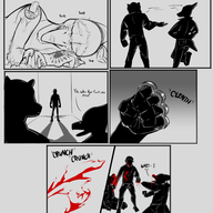 Anon Blood Doomer_Anon Doomer_Fang Ending_2 Fang Monochrome Pterodactyl // 598x676 // 66.9KB