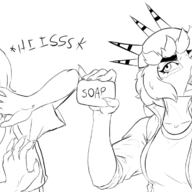 Aquilops Cynthia_(Stella's_Daughter) Maria_(Rosa's_Daughter) Monochrome sketch Stegosaurus // 1401x728 // 248.2KB