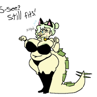 Blushing Bra Breasts Color Fat glasses panties Stegosaurus Stella // 867x726 // 17.3KB