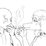 Anon Fang Monochrome Pterodactyl sketch Smoking // 851x466 // 103.7KB