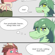 Baryonyx Color comic Damien Dilophosaurus English_Text I_Wani_Hug_That_Gator Olivia Spinosaurus // 605x860 // 185.4KB