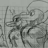 Anon black_and_white Fang Fit Human Monochrome Naser Pterodactyl sketch text // 1890x1133 // 219.6KB