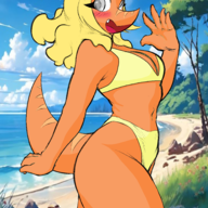 Acrocanthosaurus Bikini Color edit Heather(OC) Swimwear // 2728x4062 // 6.4MB