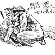 black_and_white Carnotaurus Gay Genderswap Green Janet_(OC) maleJanet Monochrome Nude Original_Character Pterodactyl text // 1200x1000 // 559.2KB