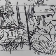 Baryonyx black_and_white Breasts Elvira_(Nick's_Daughter) Film Monochrome Original_Character sketch // 2899x1598 // 355.5KB