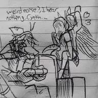 Amber black_and_white Gay Green Monochrome Original_Character Pterodactyl Sera_(Trish's_Daughter) sketch text Triceratops // 2039x2042 // 415.0KB