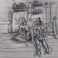 black_and_white Breasts Carnotaurus Green Janet_(OC) Masturbation Monochrome Nude Original_Character Penis Pterodactyl sketch // 2893x2378 // 581.1KB