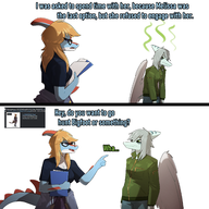 4chan Color femGreen femKaiden Genderswap glasses Kaiden Original_Character Parasaurolophus Pterodactyl text // 2632x2588 // 1.6MB