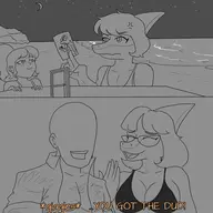 Anon Bikini black_and_white children Claire_(Naomi's_Daughter) glasses Human Monochrome Naomi Original_Character Parasaurolophus Swimwear text The_Simpsons Tommy_(Naomi's_Son) // 2000x1920 // 269.8KB