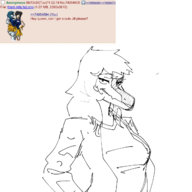 4chan Baryonyx femJack Genderswap Jack Monochrome Original_Character sketch // 1280x1280 // 416.4KB
