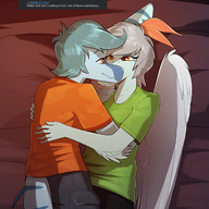 4chan Amber Baryonyx Color cuddle Hugging Jack Original_Character Pterodactyl // 1632x1756 // 1.2MB