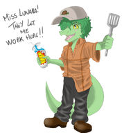 Baryonyx children Color Food Original_Character text Trent_D_Nito // 3000x3000 // 1.9MB