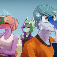 4chan Atrociraptor Baryonyx Chasmosaurus Color Human Iris Jack Joseph Josephine Lur Original_Character Raptor // 2906x954 // 1.8MB