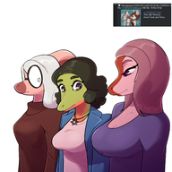 4chan Anne_Frank Background_Character Breasts Color Giganotosaurus Jew meme Parasaurolophus Stacy Theresa // 1512x1437 // 737.5KB