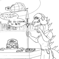 Amargasaurus Front-Facing Lunara Maggie meme Monochrome Original_Character Raptor Taco_Shell text // 1578x1398 // 288.3KB